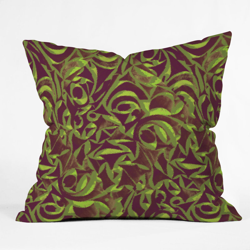 Coussin Wagner Campelo, 20 po x 20 po, Brun abstrait Jardin 2