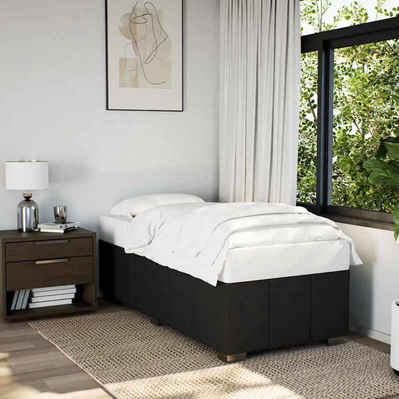 Baecher Upholstered Bed, Single, Black