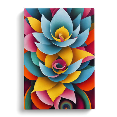 Drachten Floral Tibetan - Wrapped Canvas