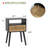 Mid Century Modern Nightstand - Small Bedside Table With Rattan Drawer - Wood End Table With Open Shelf For Small Spaces-1597398328