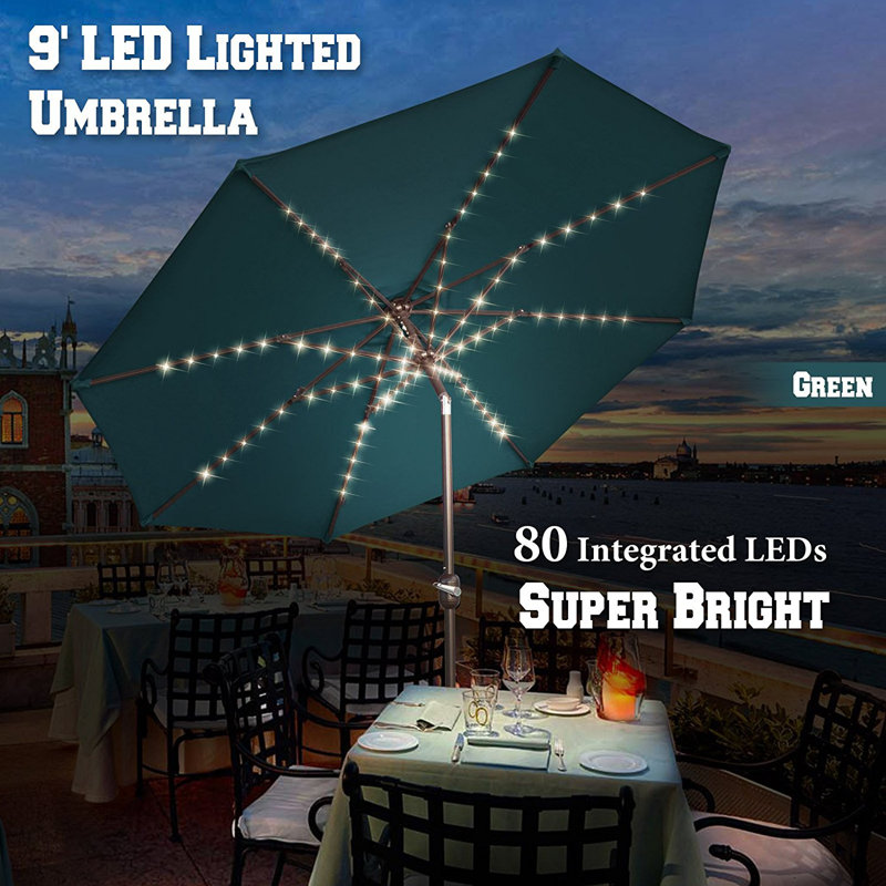 Parasol 9 pi Arguello, Vert