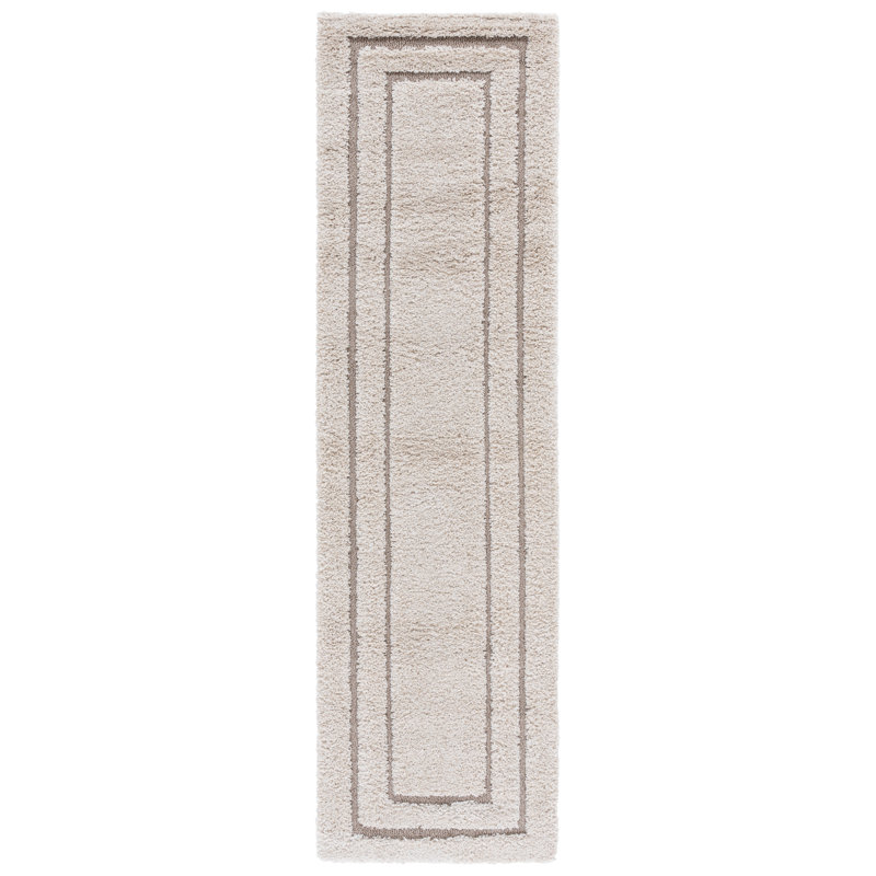 Tapis à poils longs en polypropylène à poils longs Shadow Box, Tapis de couloir 2 pi 3 po x 8 pi