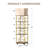 62'' Column Floor Lamp With Shelves 4 Tier Rotating Bookcase