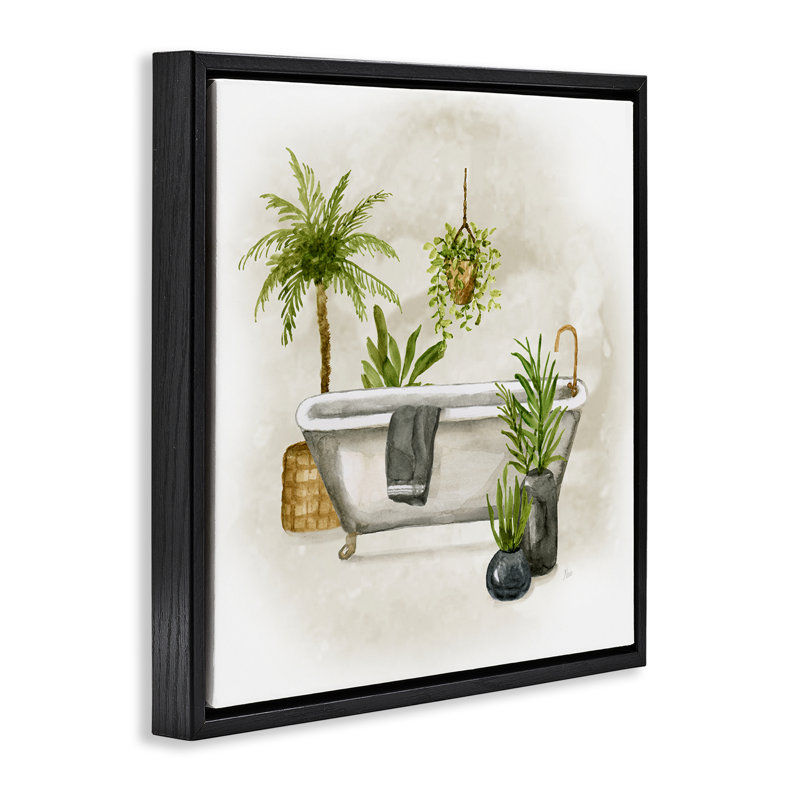 Art mural sur toile Floater, Cadre flottant noir de jais, H 18 po x l 18 po