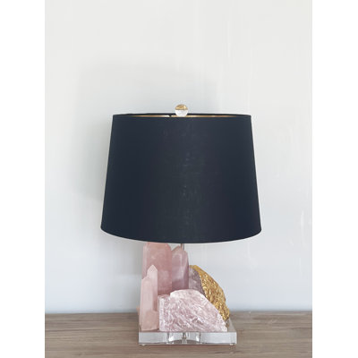 Lampe de table à quartz rose Luminessence