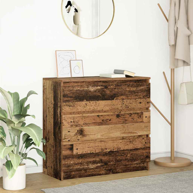 Sideboard 80X35x76 Cm Engineered Wood, Old Wood