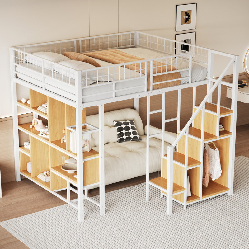 Sonya 140 x 200cm Loft Bed, White
