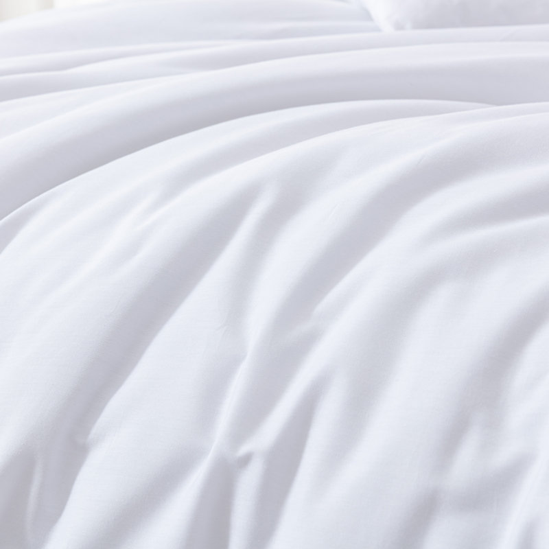 Cotton Twill Comforter, White, Queen Comforter + 2 Standard Shams