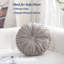 Velvet Round Decorative Pillow for Sofa Decor (15-Inch)-102372679