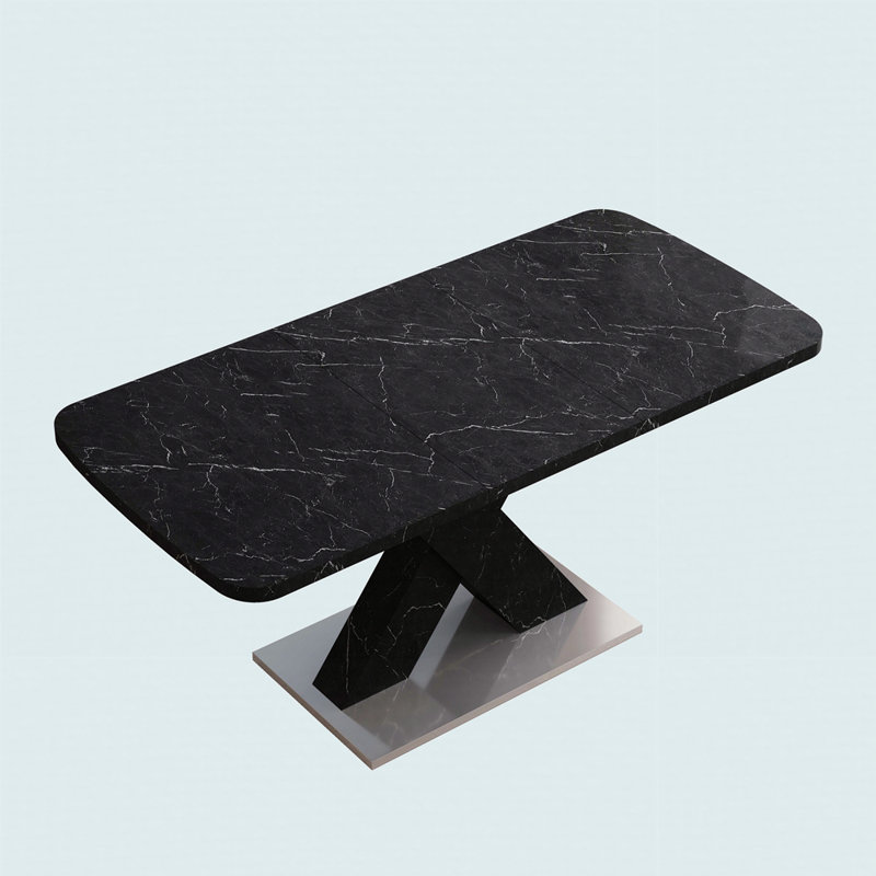 Table de salle à manger Gamiel, Noir