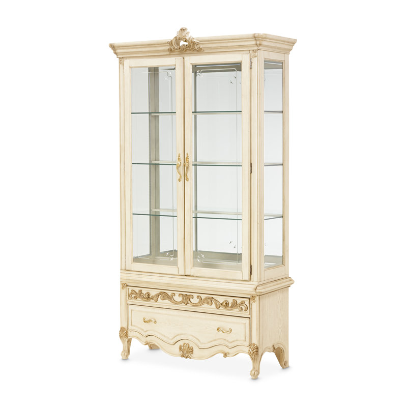 Lighted China Cabinet, Champagne