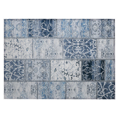 Washable Floral Indoor / Outdoor Rug
