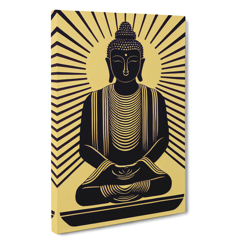 Magnetic Buddha - Wrapped Canvas, 50cm H x 35cm W x 3cm D