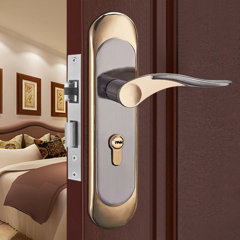 Bifold Door Lock,Pocket Door Lock with Key, Sliding Door Lock Handle Anti  Theft for Barn Wood Furniture Hardware Accessories(Gold)