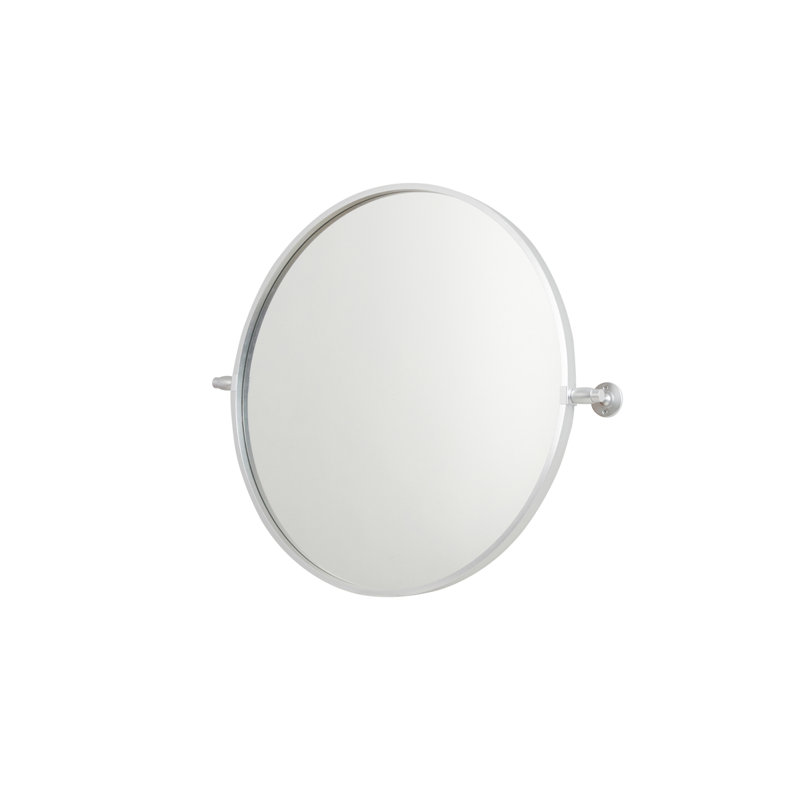 Belfield Metal Wall Mirror, 24" x 24", Silver