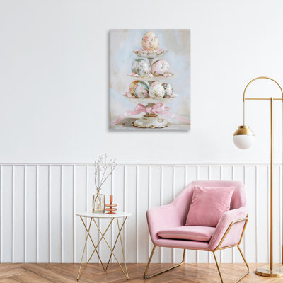 Pastel Coquette, œufs de Pâques, toile par Arlington Prints