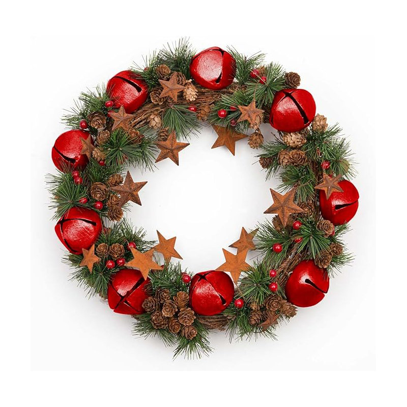 Faux PVC 15.74cm Christmas Wreath, Red