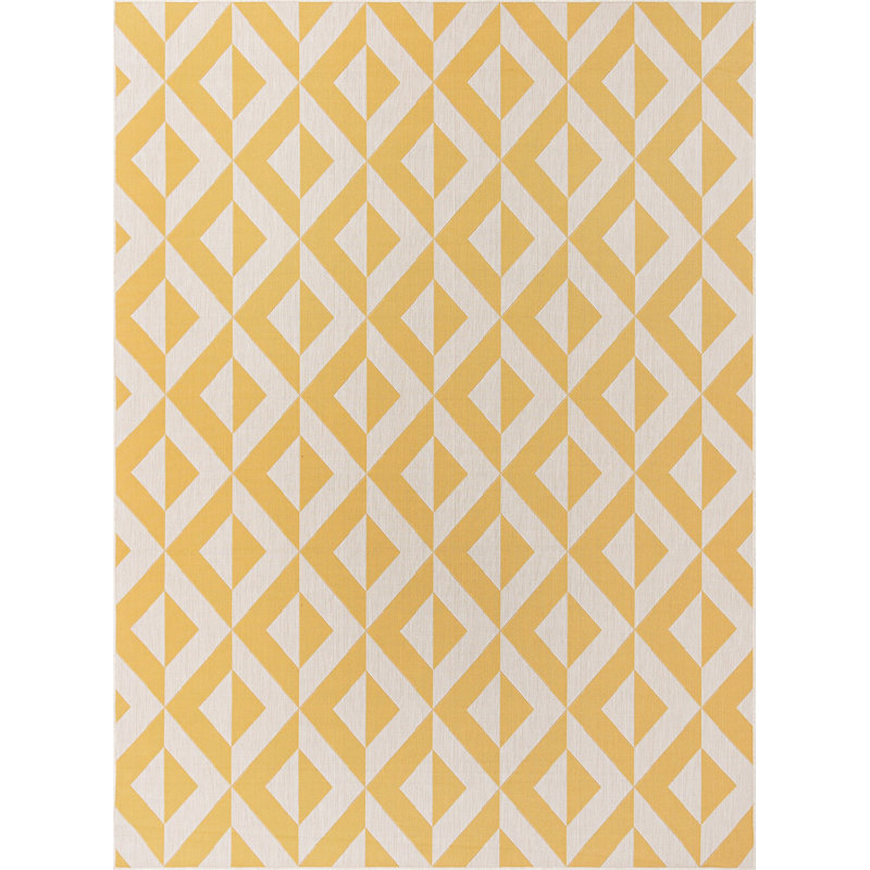 Geometric Indoor / Outdoor Rug, Rectangle 9' x 12'