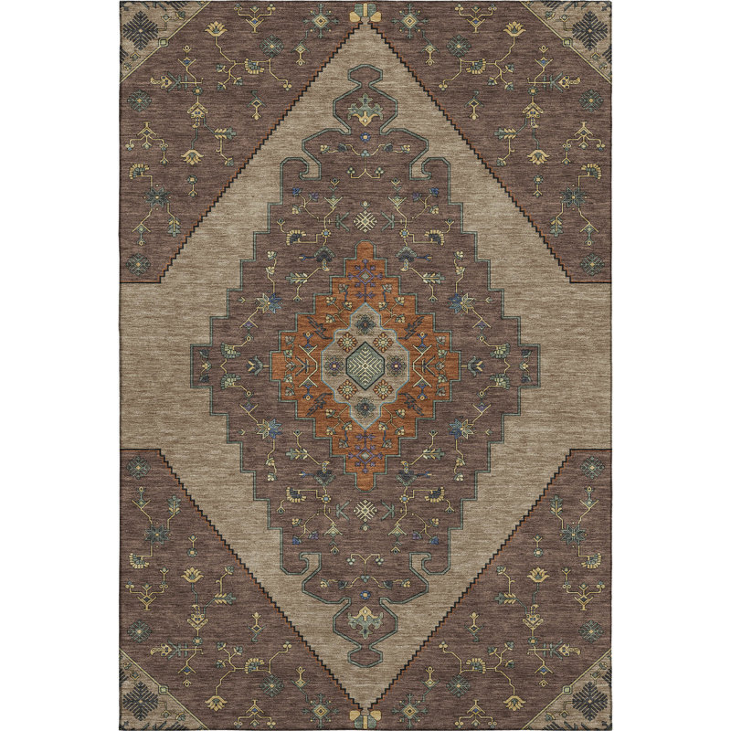 Tapis lavable à la machine de qualité supérieure Mayfield AMF2472, Brown, 10' x 14'