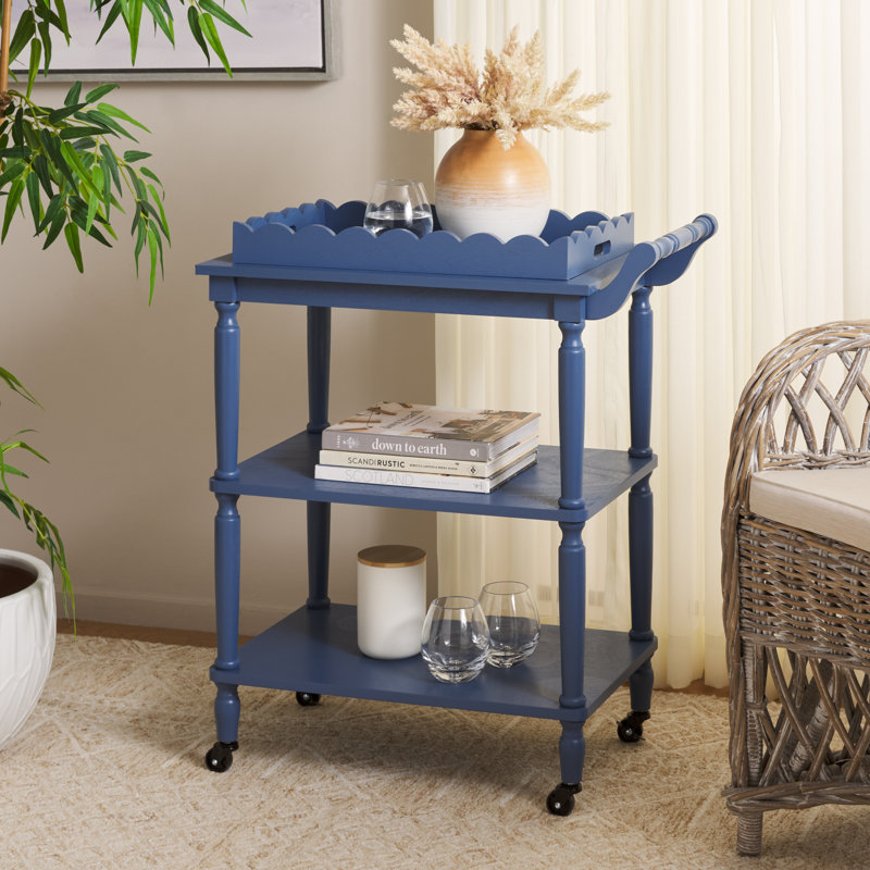 Edan 3 Tier Dining Cart, Blue