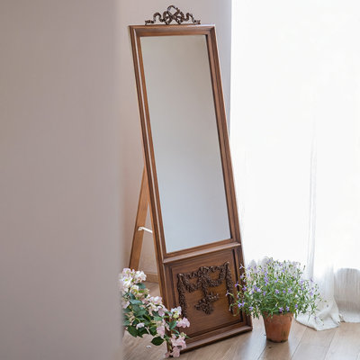 Miroirs pleine longueur rectangulaires en bois massif