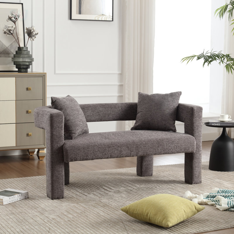 Canapé rembourré 2 places Comfy, Gris