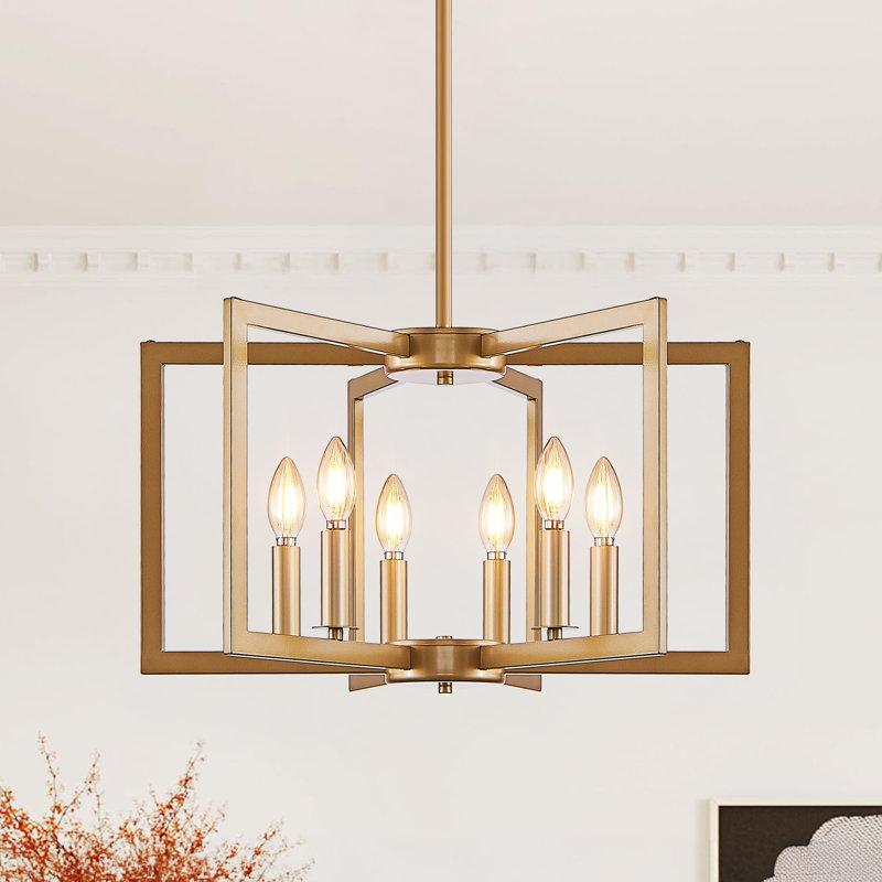 Lustre au design géométrique épuré, de fabrication en fer, de style moderne, idéal pour le salon, la salle à manger ou la cuisine