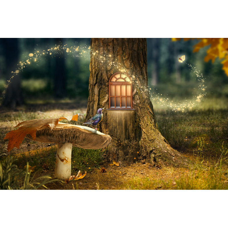 Enchanted Fairy Forest by Yuliia - Wrapped Canvas Print, 20cm H x 30cm W