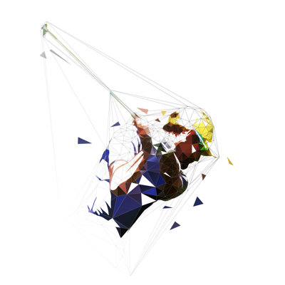 Golf Player Illustration - Wrapped Canvas Print