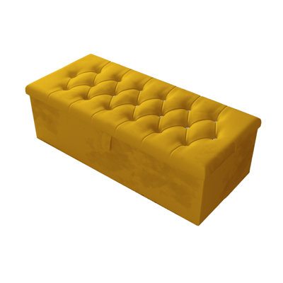 Akilia 102cm Wide Tufted Rectangle Storage Ottoman with Hydrolic Arm