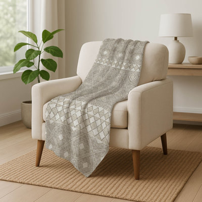 Addison Machine Washable Sherpa ASB898 Diamonds Throw Blanket