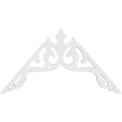 Amber Signature Urethane Gable Pediment, Primed Tan