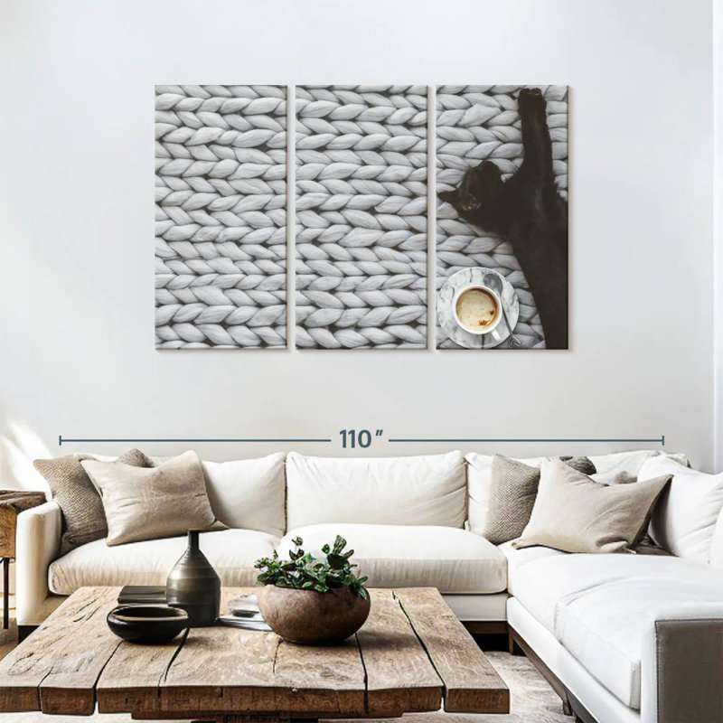 Brampt Lazy Black Cat, 48" H x 74" W