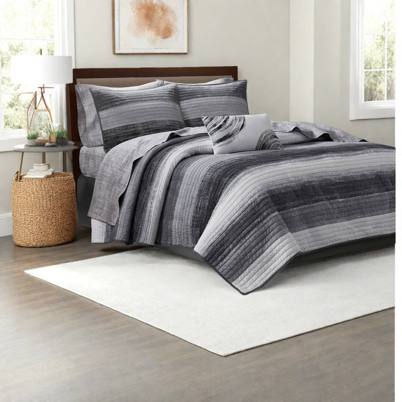 Ensemble de literie de qualité supérieure très grand californien, microfibre noire, style moderne pour la maison