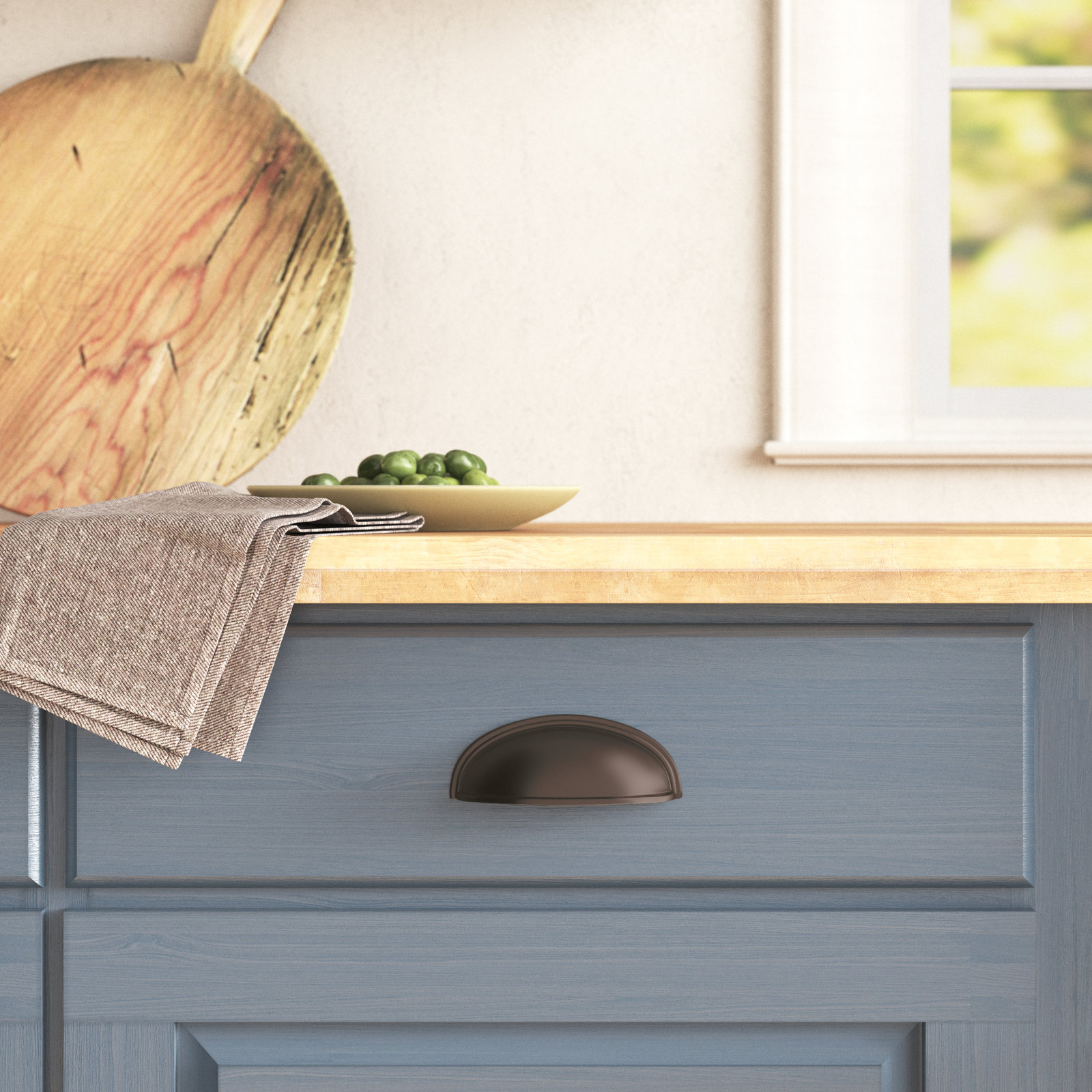Ashby 4" Cup Bin Cabinet Pull, Oil-Rubbed Bronze