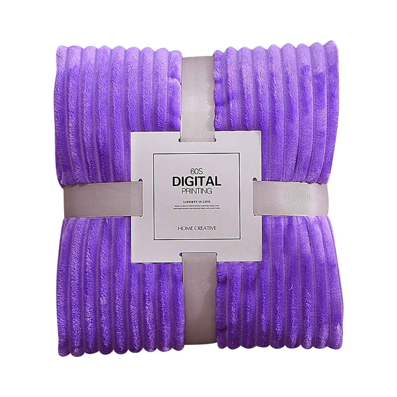 Jeté pour canapé divan de 200 x 120 cm Kondieu, doux, chaud, pour lit, canapé, camping, voyage, Purple