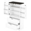 Armoire de style moderne avec rangement et tablettes pour la chambre à coucher, le couloir, le vestibule - bureau blanc et tiroirs, salon