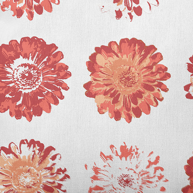 Happy Hippy Floral Reversible Throw Pillow, 18" H x 18" W, Orange