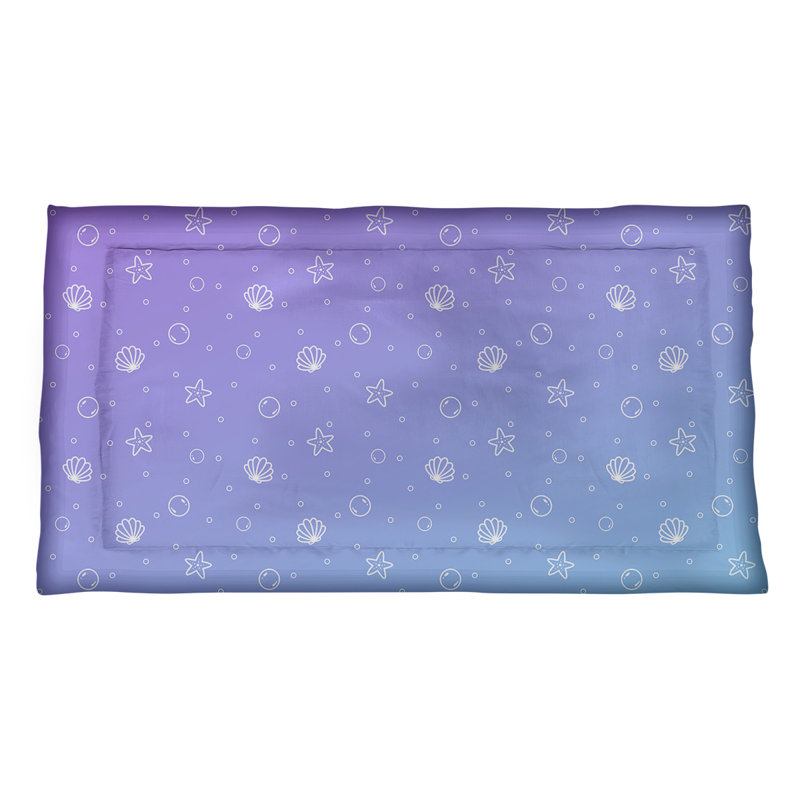 Taie décorative Katelyn Elizabeth, Très grand, Microfibre, Mauve / Bleu