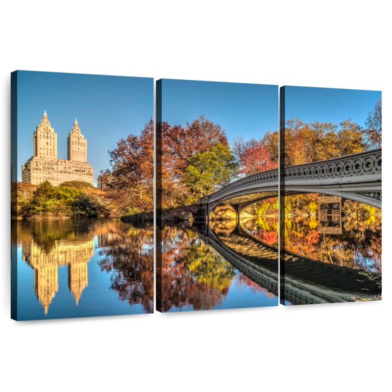 Sebbie Bow Bridge Reflection, 32" H x 50" W
