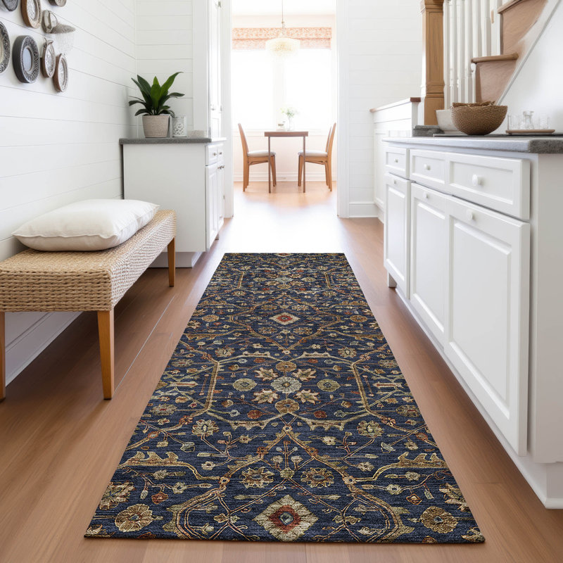 Premium Machine Washable Ducote AMF1130 Global Rug, Rectangulaire 8 pi x 10 pi