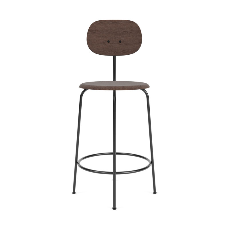 Afteroom Bar Stool with Metal Frame, Black