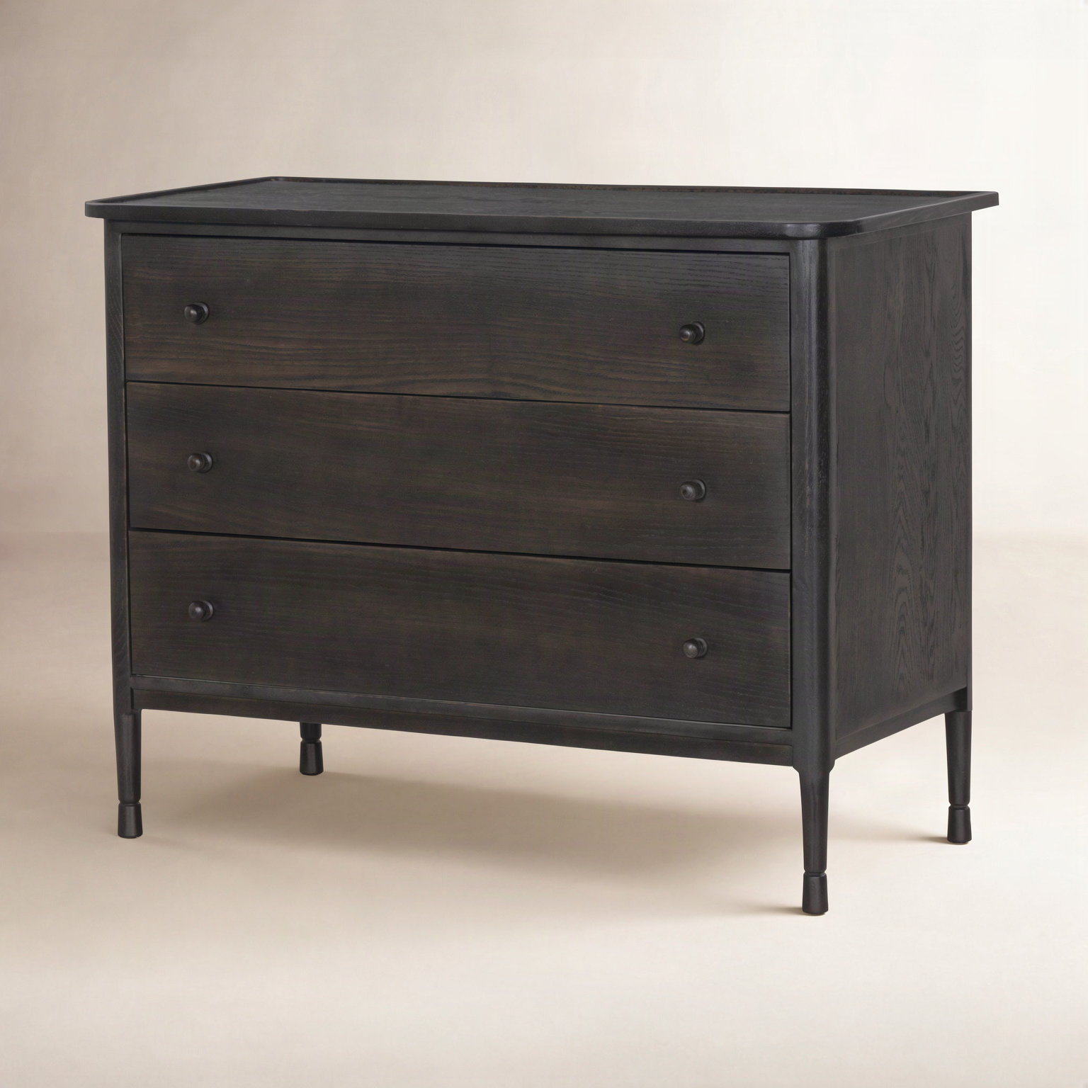Franny 3 Drawer Chest, Espresso Oak Veneer