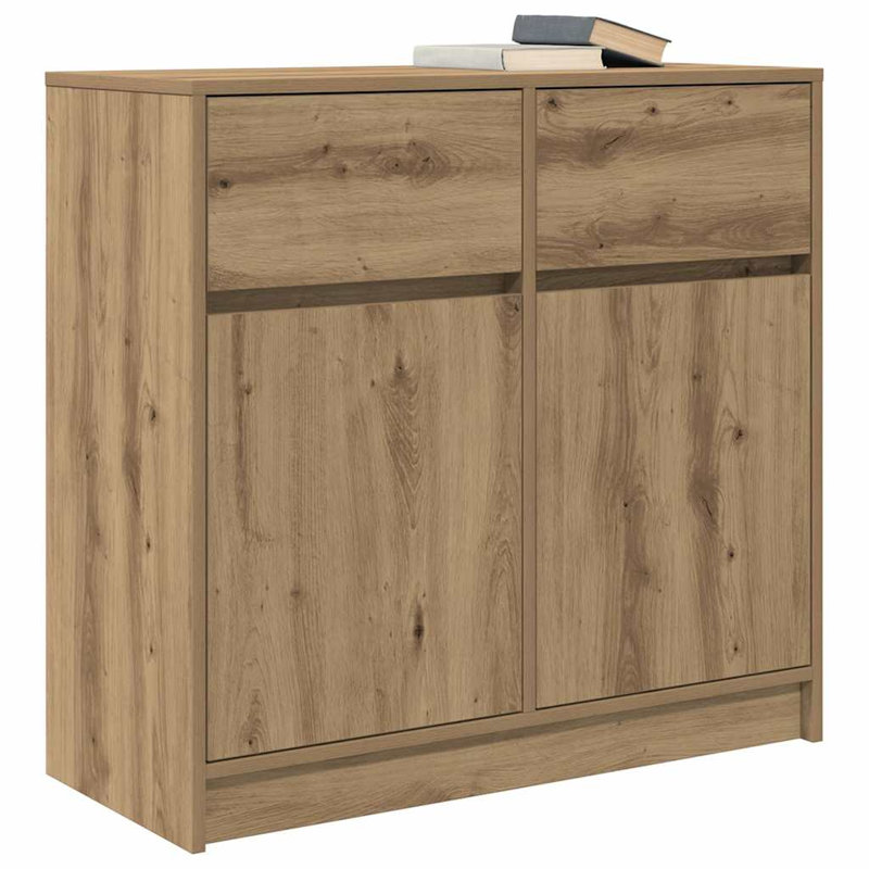 Sideboard With Drawer 80X34x76 Cm Engineered Wood, Artisan Oak