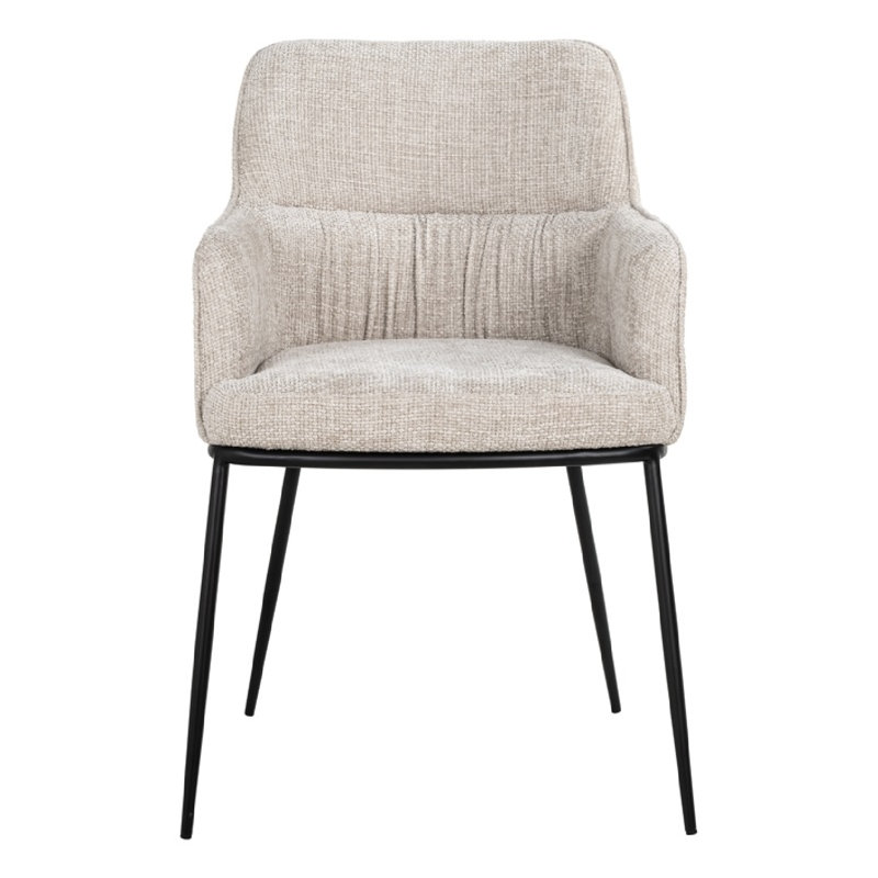 Bella Upholstered Arm Chair, Ivory