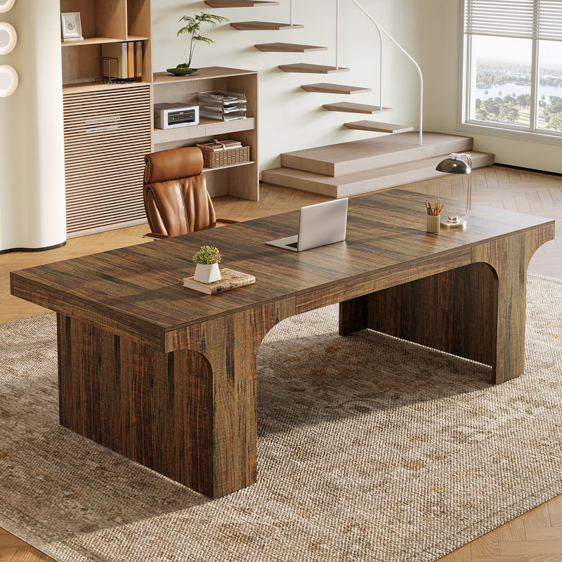 Bureau de direction 70,87 ", Brun rustique