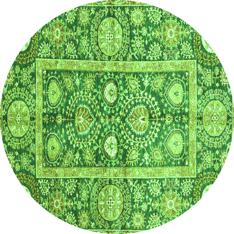 Tapis verts Abstract 2515, Rond 7 pi