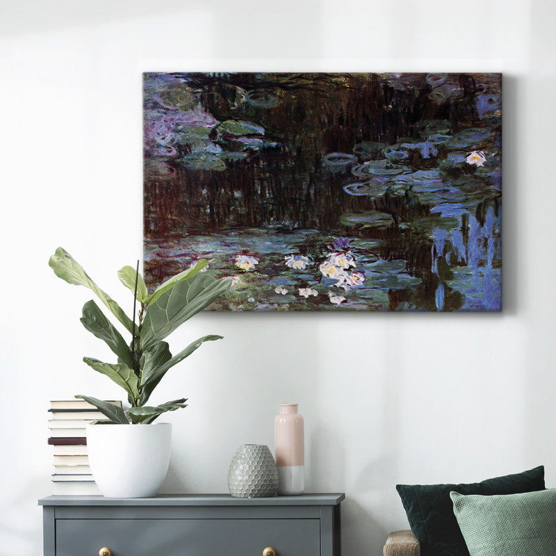 «Water Lillies # 1» par Monet-Gallery, toile tendue, H 40 po x l 60 po