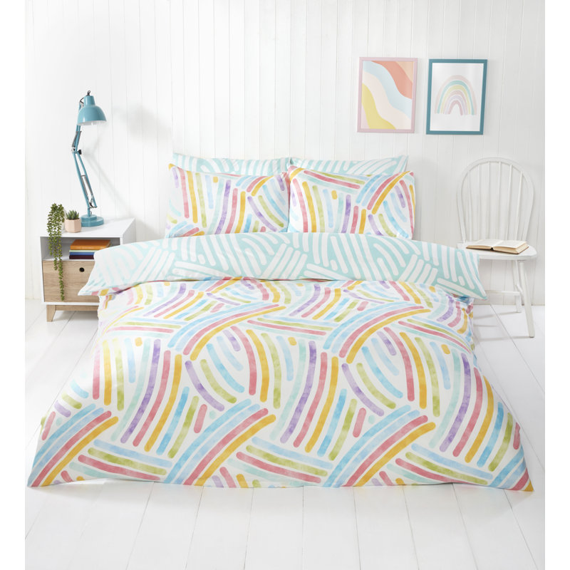 Anayssa Polyester Abstract Bedding with Pillowcases Included, Double + 2 Standard Pillowcases