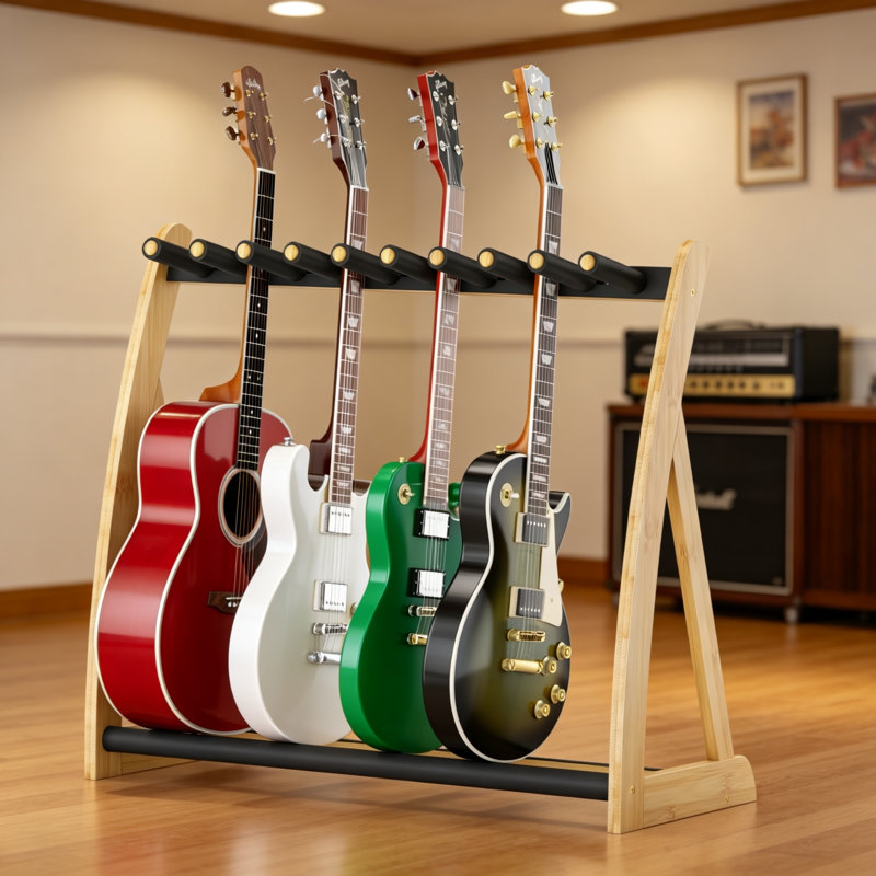 Support de guitare réglable pour guitare multiple pliable réglable